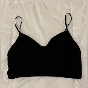 American apparel black comfy ribbed bralette